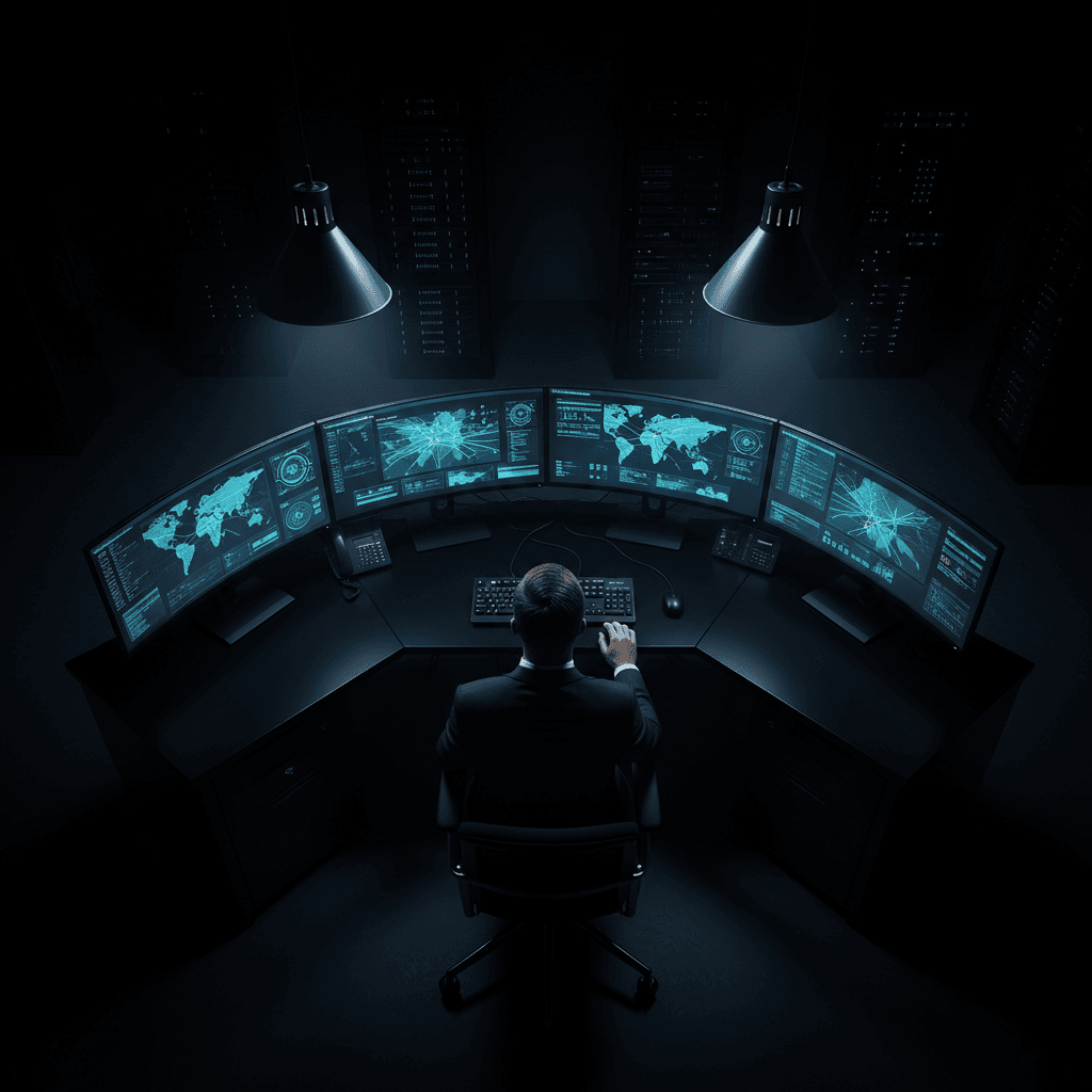 Operations center with real-time tracking and route coordination